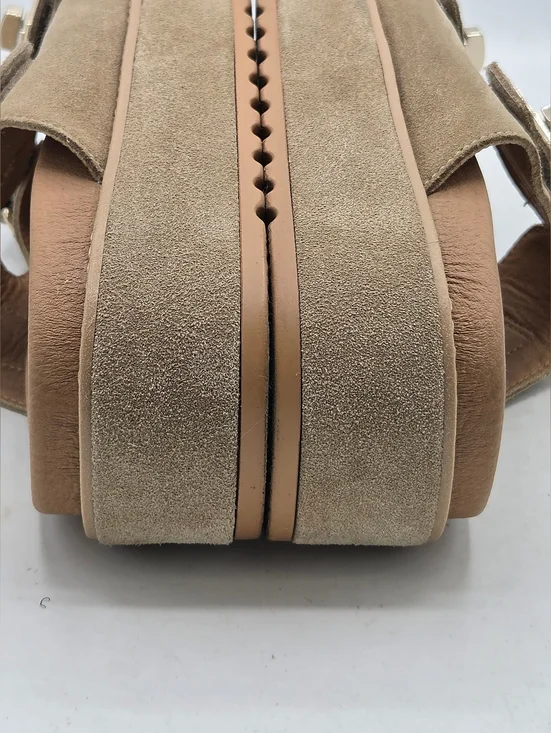 Steve Madden Bigschmona Tan Suede Platform Sandals Size 7.5 - Picture 9 of 15